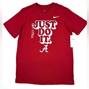 NWT NIKE Boys Alabama Crimson Tide Just Do It T Shirt L Tee‎ Bama College NEW